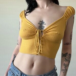 yellow forever 21 top